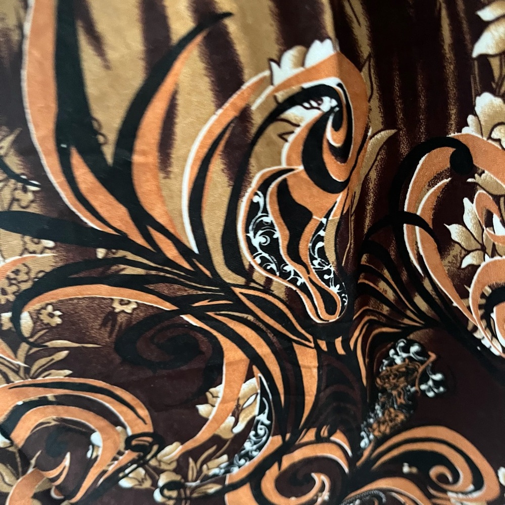 Brown Patterned Dress Size Medium - image 5